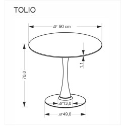 'TOLIO Round Table, Travertine/Cashmere' 'TOLIO Round Table, Travertine/Cashmere'
