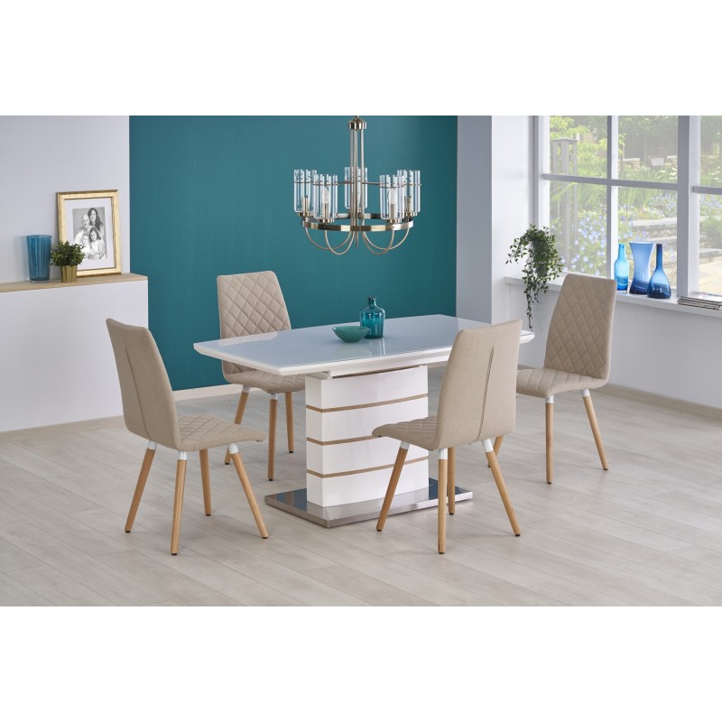 'TORONTO Extendable Table White / Golden Oak' 'TORONTO Extendable Table White / Golden Oak'
