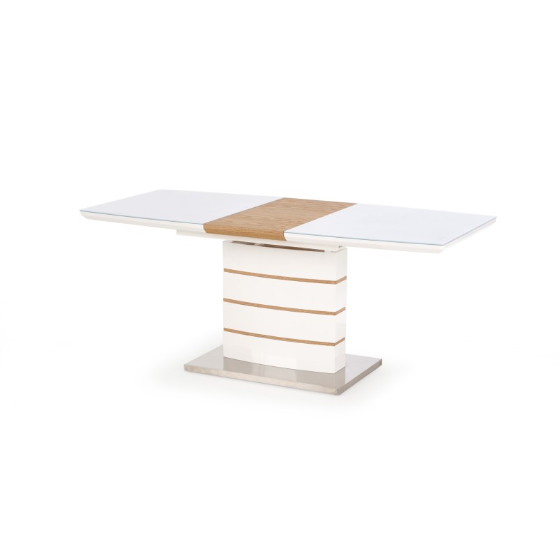 'TORONTO Extendable Table White / Golden Oak' 'TORONTO Extendable Table White / Golden Oak'