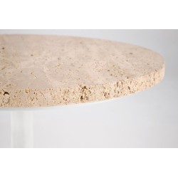 'TRAVERSO S Chaise Lounge, Travertine / White' 'TRAVERSO S Chaise Lounge, Travertine / White'