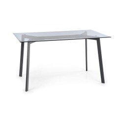 'TRAX Table Top - Smoked, Legs - Black' 'TRAX Table Top - Smoked, Legs - Black'
