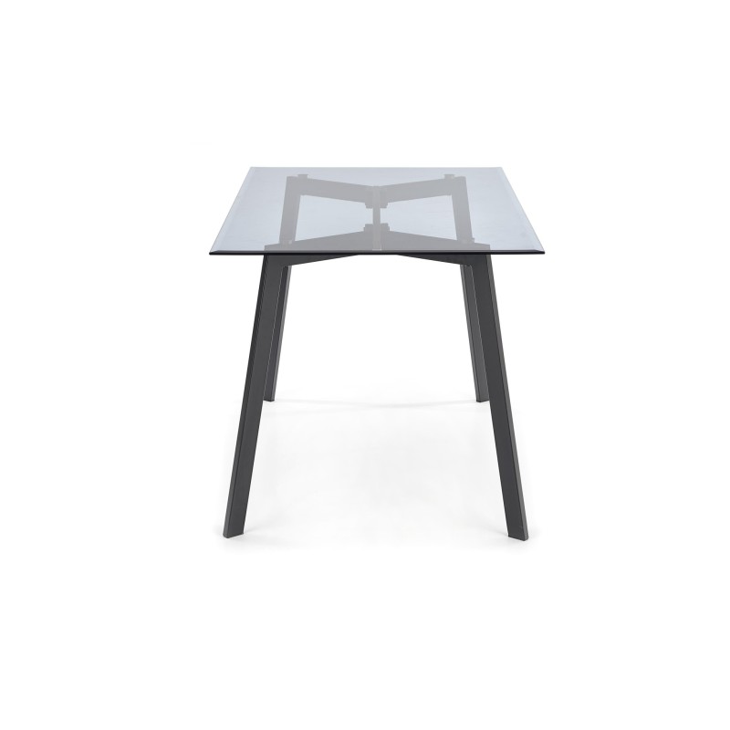 'TRAX Table Top - Smoked, Legs - Black' 'TRAX Table Top - Smoked, Legs - Black'