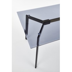 'TRAX Table Top - Smoked, Legs - Black' 'TRAX Table Top - Smoked, Legs - Black'