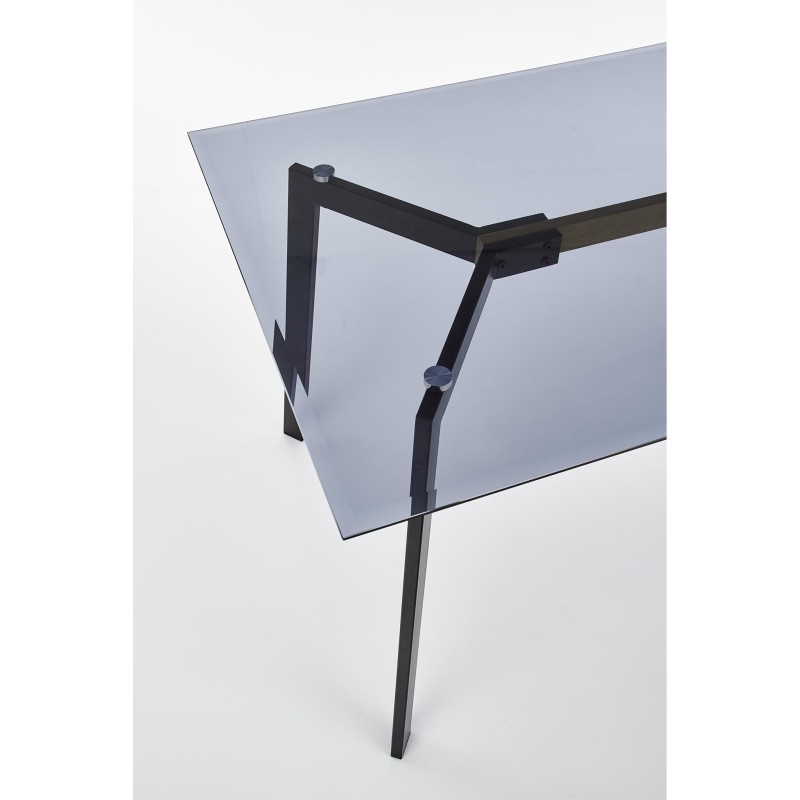 'TRAX Table Top - Smoked, Legs - Black' 'TRAX Table Top - Smoked, Legs - Black'