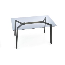 'TRAX Table Top - Smoked, Legs - Black' 'TRAX Table Top - Smoked, Legs - Black'