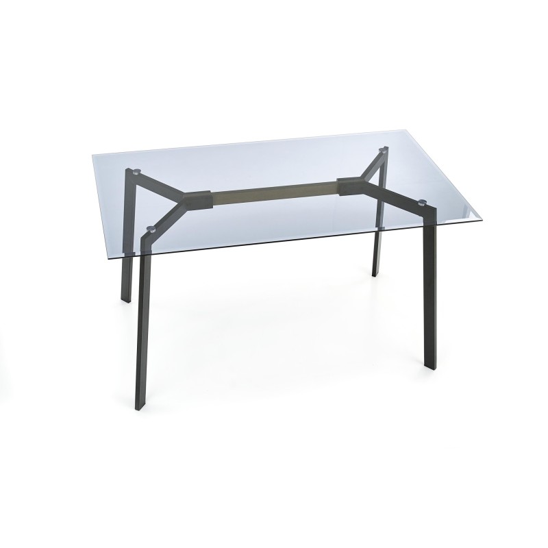 'TRAX Table Top - Smoked, Legs - Black' 'TRAX Table Top - Smoked, Legs - Black'