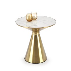 'TRIBECA White Marble / Gold Coffee Table'
