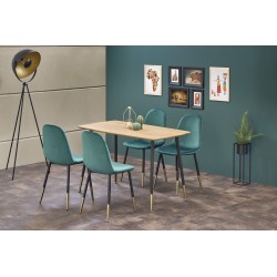 'TRIPOLIS Table, Top - Golden Oak, Legs - Black'