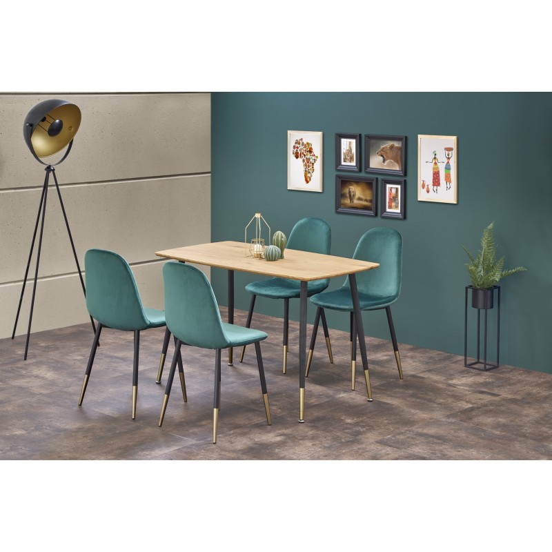 'TRIPOLIS Table, Top - Golden Oak, Legs - Black' 'TRIPOLIS Table, Top - Golden Oak, Legs - Black'