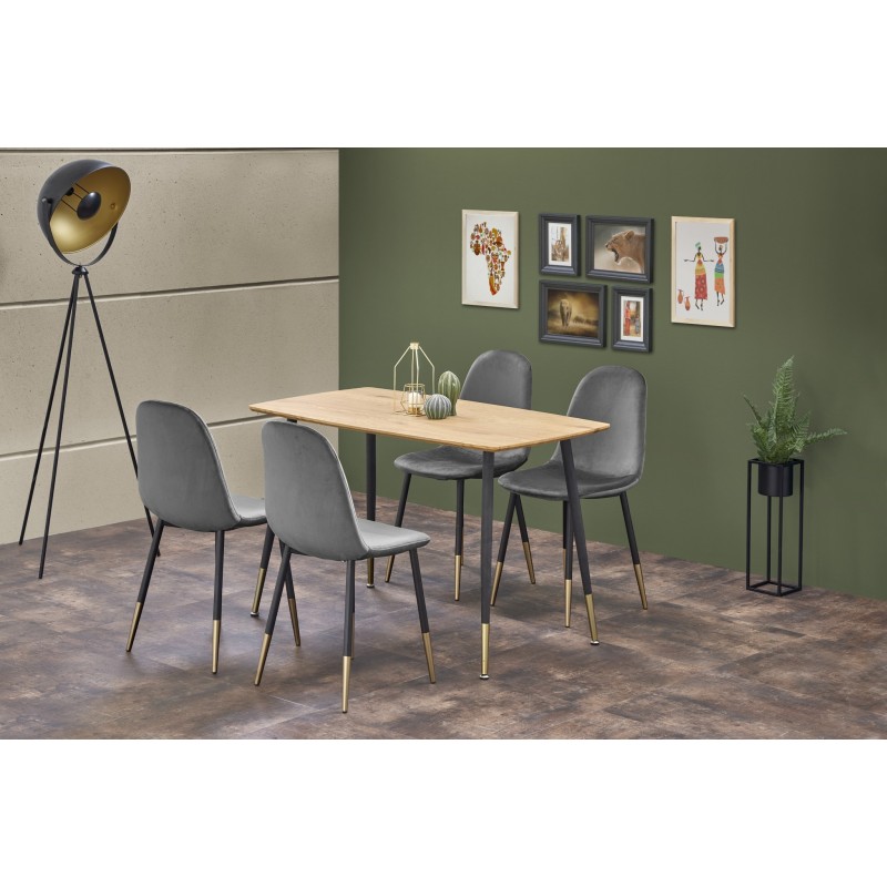 'TRIPOLIS Table, Top - Golden Oak, Legs - Black' 'TRIPOLIS Table, Top - Golden Oak, Legs - Black'