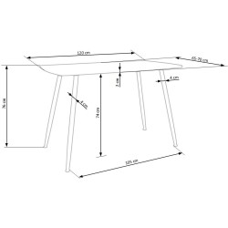 'TRIPOLIS Table, Top - Golden Oak, Legs - Black' 'TRIPOLIS Table, Top - Golden Oak, Legs - Black'