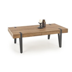 'TULUZA Honey Walnut / Black Coffee Table'
