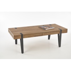 'TULUZA Honey Walnut / Black Coffee Table' 'TULUZA Honey Walnut / Black Coffee Table'