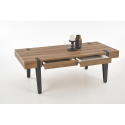 'TULUZA Honey Walnut / Black Coffee Table' 'TULUZA Honey Walnut / Black Coffee Table'