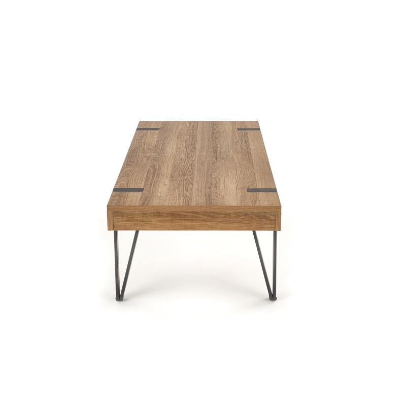 'TULUZA Honey Walnut / Black Coffee Table' 'TULUZA Honey Walnut / Black Coffee Table'
