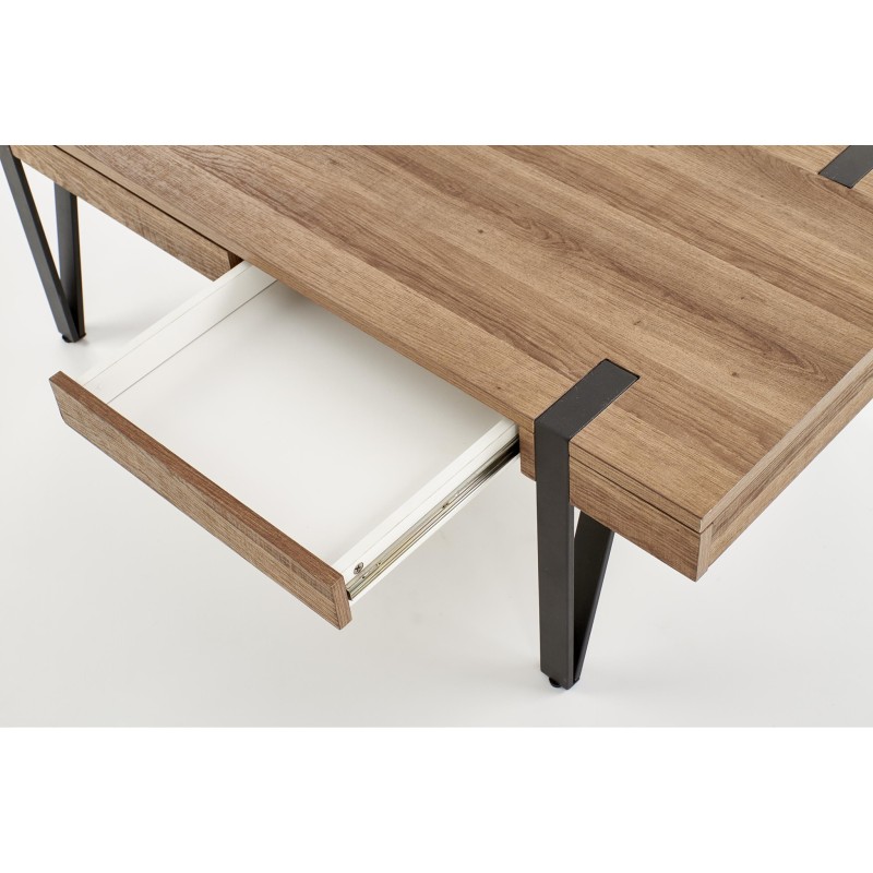 'TULUZA Honey Walnut / Black Coffee Table' 'TULUZA Honey Walnut / Black Coffee Table'