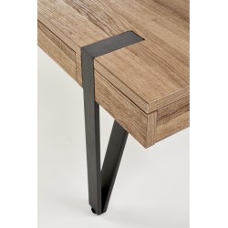 'TULUZA Honey Walnut / Black Coffee Table' 'TULUZA Honey Walnut / Black Coffee Table'