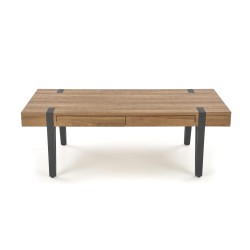 'TULUZA Honey Walnut / Black Coffee Table' 'TULUZA Honey Walnut / Black Coffee Table'