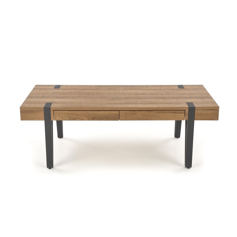 'TULUZA Honey Walnut / Black Coffee Table' 'TULUZA Honey Walnut / Black Coffee Table'