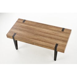 'TULUZA Honey Walnut / Black Coffee Table' 'TULUZA Honey Walnut / Black Coffee Table'