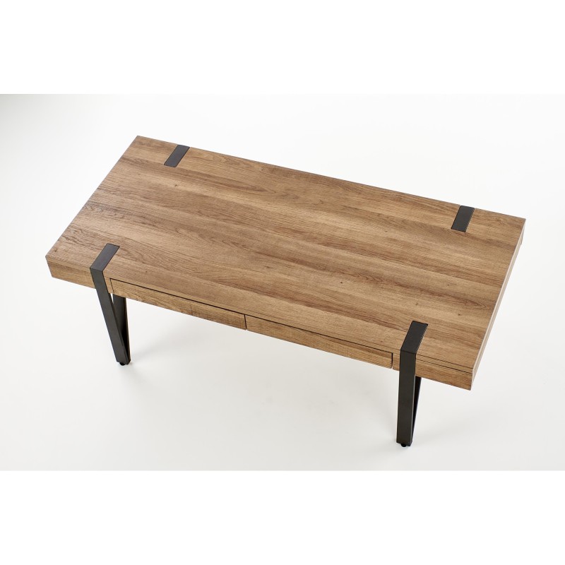 'TULUZA Honey Walnut / Black Coffee Table' 'TULUZA Honey Walnut / Black Coffee Table'