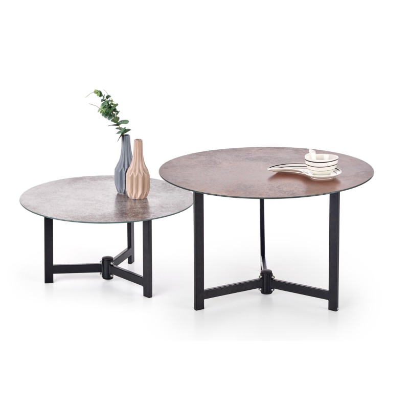 'TWINS set of 2 benches, color: graphite / brown / black' 'TWINS set of 2 benches, color: graphite / brown / black'