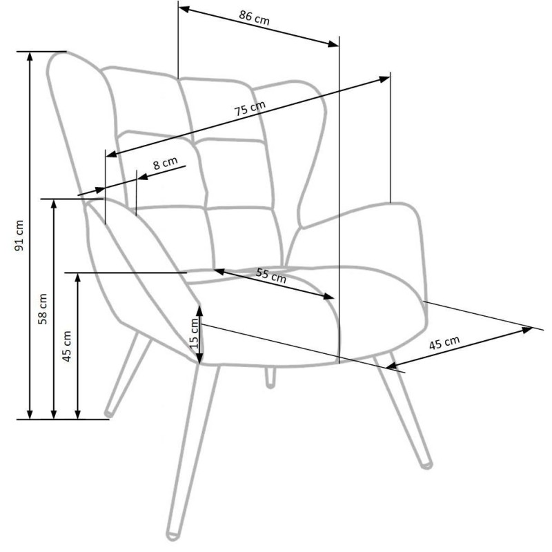 'TYRION Cinnamon Leisure Chair' 'TYRION Cinnamon Leisure Chair'
