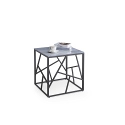'UNIVERSE 2 SQUARE Coffee Table, Ashen Marble / Black'