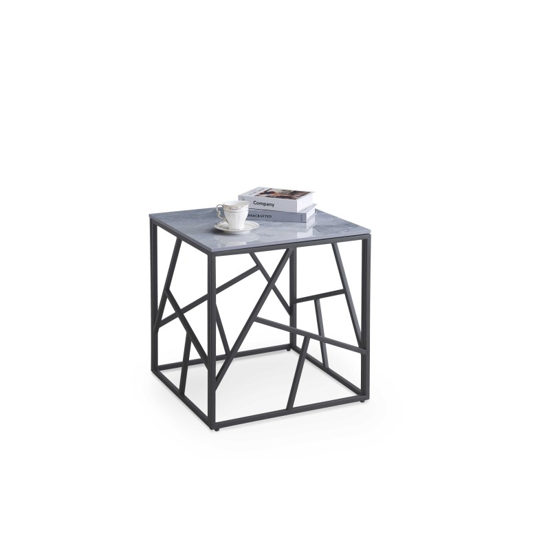 'UNIVERSE 2 SQUARE Coffee Table, Ashen Marble / Black' 'UNIVERSE 2 SQUARE Coffee Table, Ashen Marble / Black'