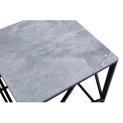 'UNIVERSE 2 SQUARE Coffee Table, Ashen Marble / Black' 'UNIVERSE 2 SQUARE Coffee Table, Ashen Marble / Black'
