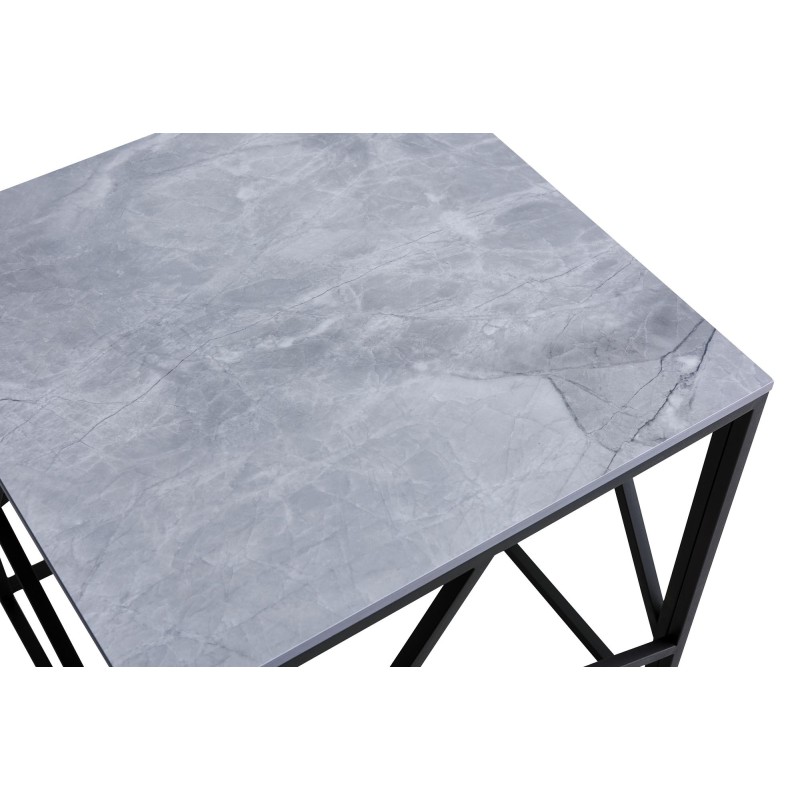 'UNIVERSE 2 SQUARE Coffee Table, Ashen Marble / Black' 'UNIVERSE 2 SQUARE Coffee Table, Ashen Marble / Black'