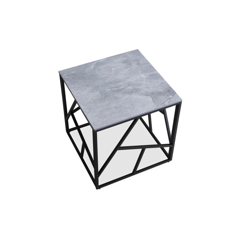 'UNIVERSE 2 SQUARE Coffee Table, Ashen Marble / Black' 'UNIVERSE 2 SQUARE Coffee Table, Ashen Marble / Black'