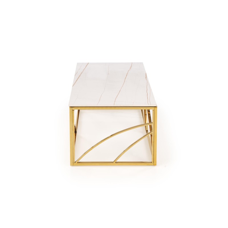 'UNIVERSE 3 Coffee Table, White Marble / Gold' 'UNIVERSE 3 Coffee Table, White Marble / Gold'
