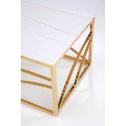 'UNIVERSE 3 Coffee Table, White Marble / Gold' 'UNIVERSE 3 Coffee Table, White Marble / Gold'