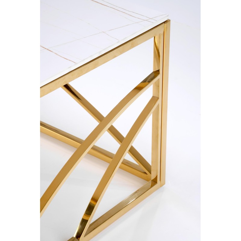 'UNIVERSE 3 Coffee Table, White Marble / Gold' 'UNIVERSE 3 Coffee Table, White Marble / Gold'