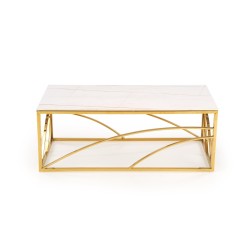 'UNIVERSE 3 Coffee Table, White Marble / Gold' 'UNIVERSE 3 Coffee Table, White Marble / Gold'