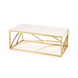 'UNIVERSE 3 Coffee Table, White Marble / Gold' 'UNIVERSE 3 Coffee Table, White Marble / Gold'