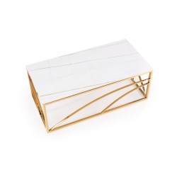 'UNIVERSE 3 Coffee Table, White Marble / Gold' 'UNIVERSE 3 Coffee Table, White Marble / Gold'
