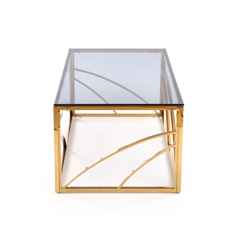 'UNIVERSE SQUARE Coffee Table, Frame - Gold, Glass - Smoked' 'UNIVERSE SQUARE Coffee Table, Frame - Gold, Glass - Smoked'