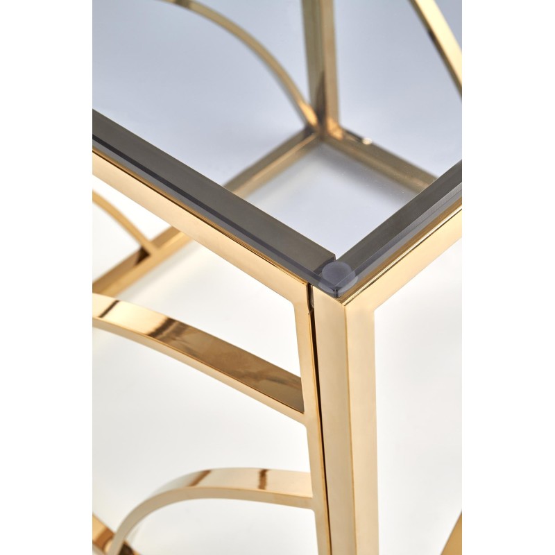 'UNIVERSE SQUARE Coffee Table, Frame - Gold, Glass - Smoked' 'UNIVERSE SQUARE Coffee Table, Frame - Gold, Glass - Smoked'