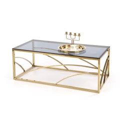 'UNIVERSE Coffee Table, Frame - Gold, Glass - Smoked'