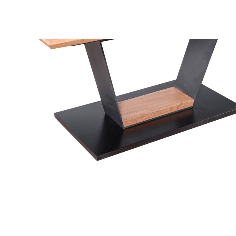 'URBANO Extendable Table, Top - Golden Oak, Leg - Black / Golden Oak' 'URBANO Extendable Table, Top - Golden Oak, Leg - Black / Golden Oak'