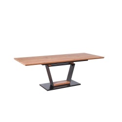 'URBANO Extendable Table, Top - Golden Oak, Leg - Black / Golden Oak' 'URBANO Extendable Table, Top - Golden Oak, Leg - Black / Golden Oak'