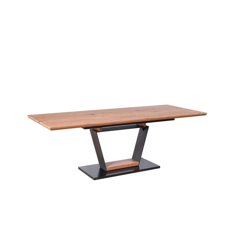 'URBANO Extendable Table, Top - Golden Oak, Leg - Black / Golden Oak' 'URBANO Extendable Table, Top - Golden Oak, Leg - Black / Golden Oak'