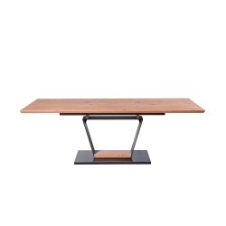 'URBANO Extendable Table, Top - Golden Oak, Leg - Black / Golden Oak' 'URBANO Extendable Table, Top - Golden Oak, Leg - Black / Golden Oak'