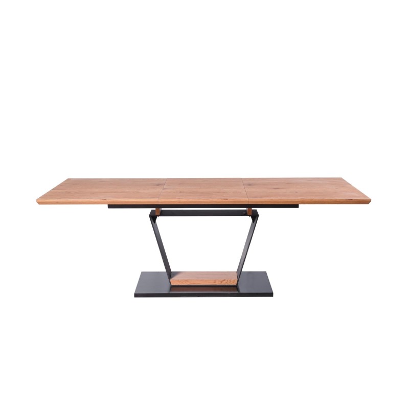 'URBANO Extendable Table, Top - Golden Oak, Leg - Black / Golden Oak' 'URBANO Extendable Table, Top - Golden Oak, Leg - Black / Golden Oak'