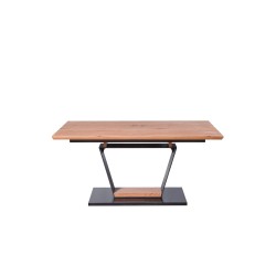 'URBANO Extendable Table, Top - Golden Oak, Leg - Black / Golden Oak' 'URBANO Extendable Table, Top - Golden Oak, Leg - Black / Golden Oak'