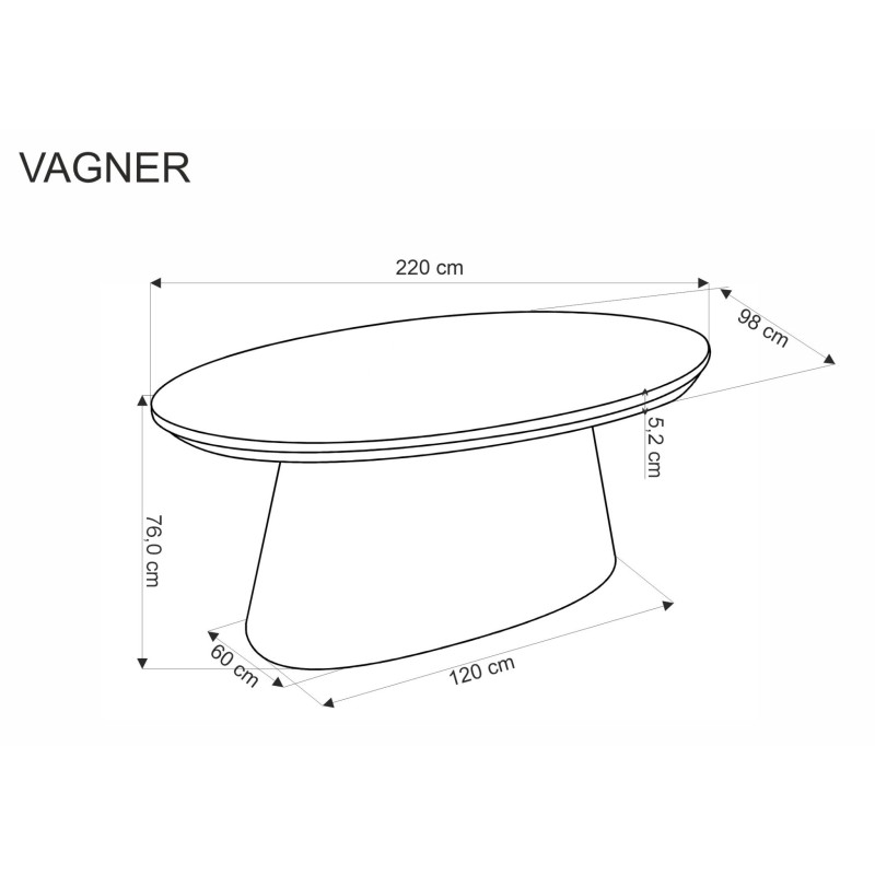 VAGNER stół orzechowy (2p 1szt) VAGNER stół orzechowy (2p 1szt)