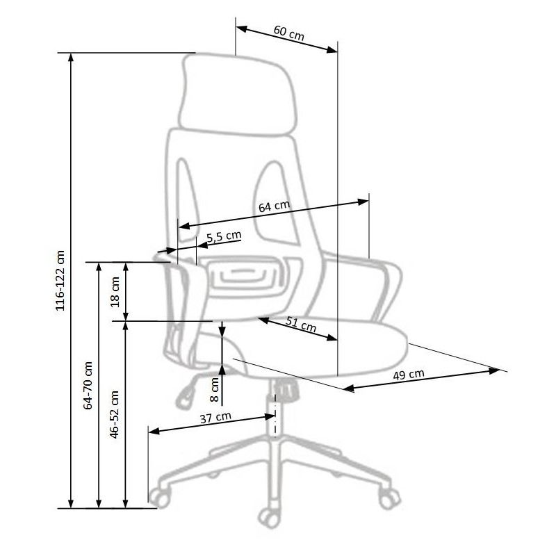 'VALDEZ Employee Chair in Ash Grey / Black' 'VALDEZ Employee Chair in Ash Grey / Black'