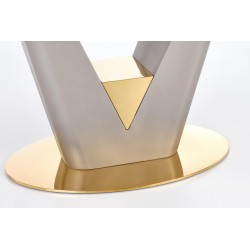 VALENTINO stół rozkładany jasny popiel/złoty VALENTINO stół rozkładany jasny popiel/złoty